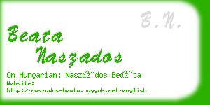 beata naszados business card